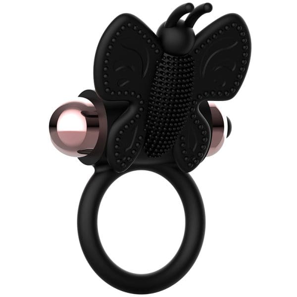 COQUETTE TOYS - COCK RING BUTTERFLY WITH VIBRATOR BLACK/ GOLD 3